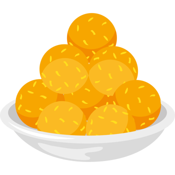 A bowl of fried dough balls in a white bowl png