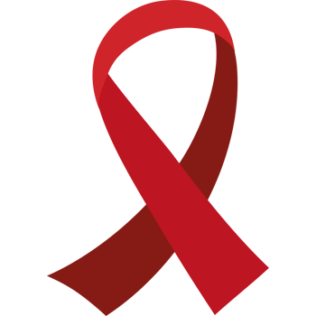 Aids Red ribbon icon illustration isolated png