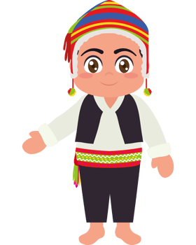 A cartoon boy in traditional clothing png