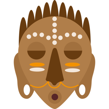 nigerian mask adornment illustration design png