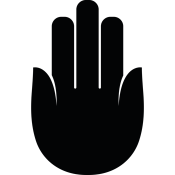 A black hand with a finger on it png
