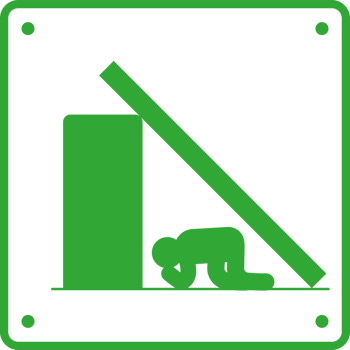 earthquake icon signal of crouch under isolated png