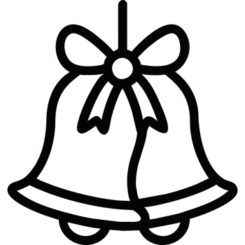 christmas bells icon isolated png