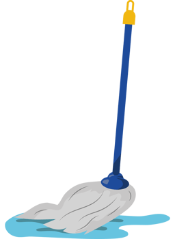 cleaning mop illustration isolated png