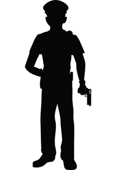 Police officer silhouette png
