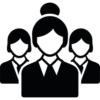 A group of woman in black silhouettes illustration design png