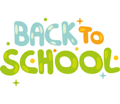 Back to school text illustration design png