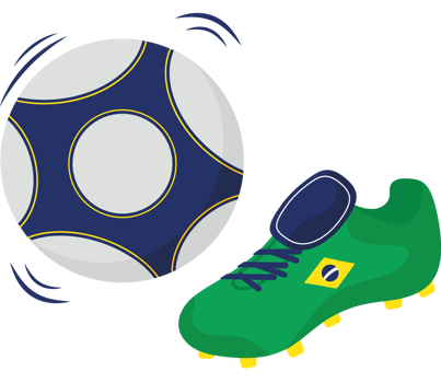 Brazil soccer ball and green shoe png