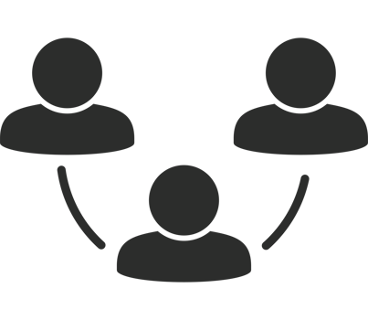 A group of people are connected by a circle png