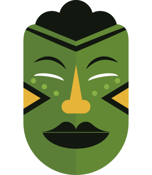A green mask with a mustache and mustache png