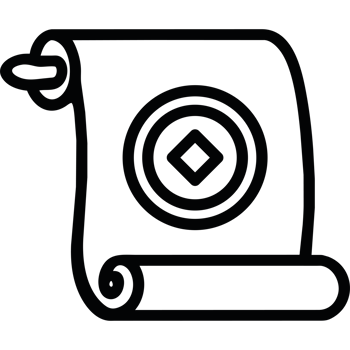 Chinese scroll paper icon illustration png