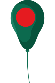Bangladesh flag balloon png