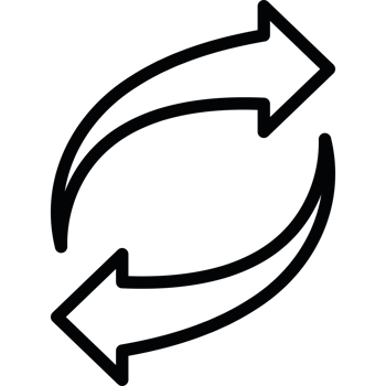 A black and white image of a circular arrow png