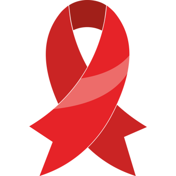 Red ribbon Aids aware icon isolated png