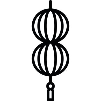 Chinese lantern icon isolated png