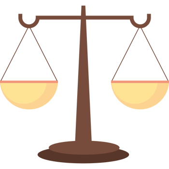 An illustration of a scale with two scales png