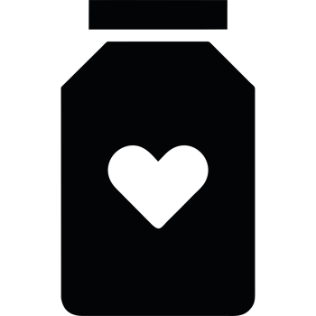 vitamin jar love icon isolated png