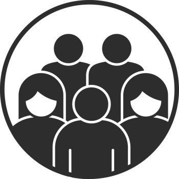 A circle with people in it png