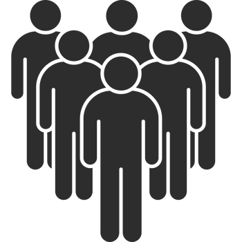A group of people in a heart shape png