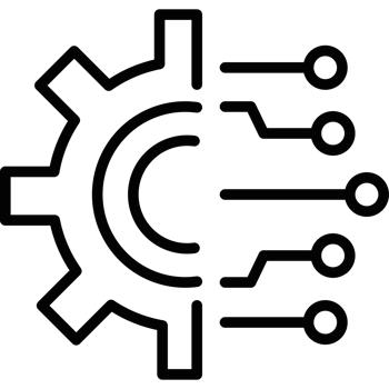 ai technology cog wheel icon isolated png
