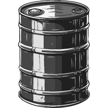 A black and white illustration of a barrel png