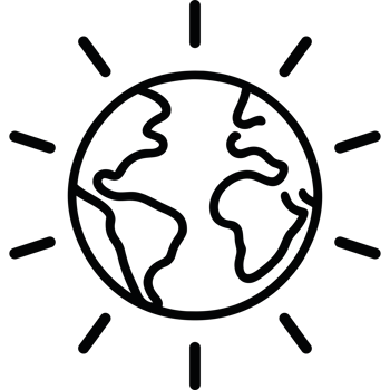 A black and white image of the earth png