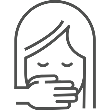 A woman with her hands on her face png