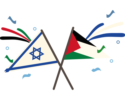Israeli and palestinian flags png
