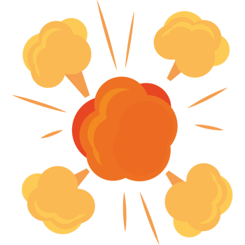 explosion effect comic icon isolated png