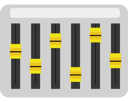 A black and yellow mixer with four yellow strips png