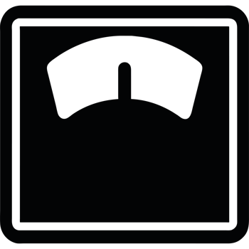A black and white image of a scale png