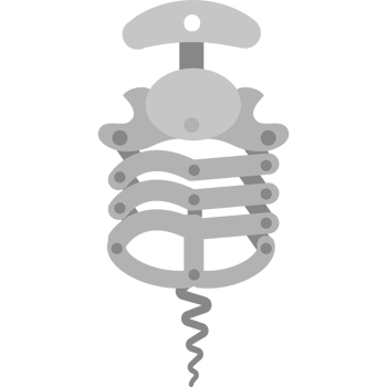 corkscrew traditional illustration isolated png