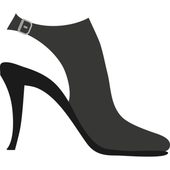 Black high heel shoe clipart png