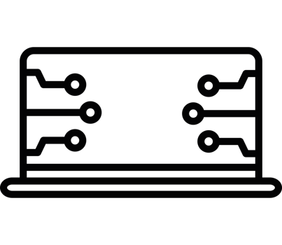 Laptop technology icon design isolated png