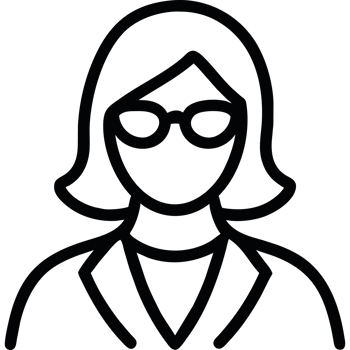 A woman with glasses and a black background png