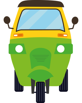 rickshaw front view illustration isolated png