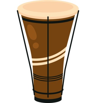 bata drum traditional illustration icon isolated png