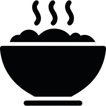 A bowl of food with steam coming out of it png