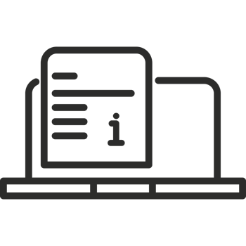 A laptop with a document on it png