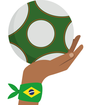 Brazil soccer ball clipart png