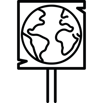 world sign icon isolated png
