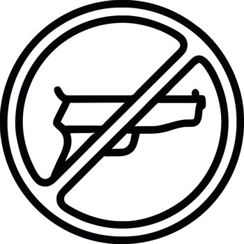 No guns sign icon isolated png
