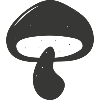 A black mushroom icon isolated png