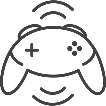 A black and white image of a game controller png
