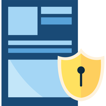 A shield and a padlock icon png