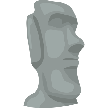 Moai statue icon png