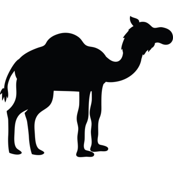 A camel silhouette icon isolated png