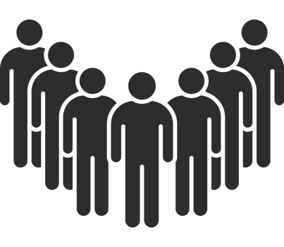 A group of people standing in a circle png
