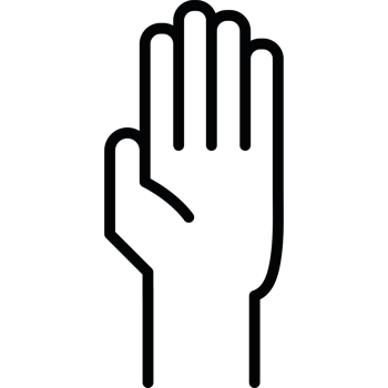 Hand with a finger up isolated design png