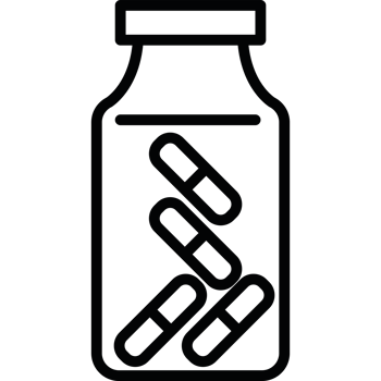 A bottle of pills icon isolated png